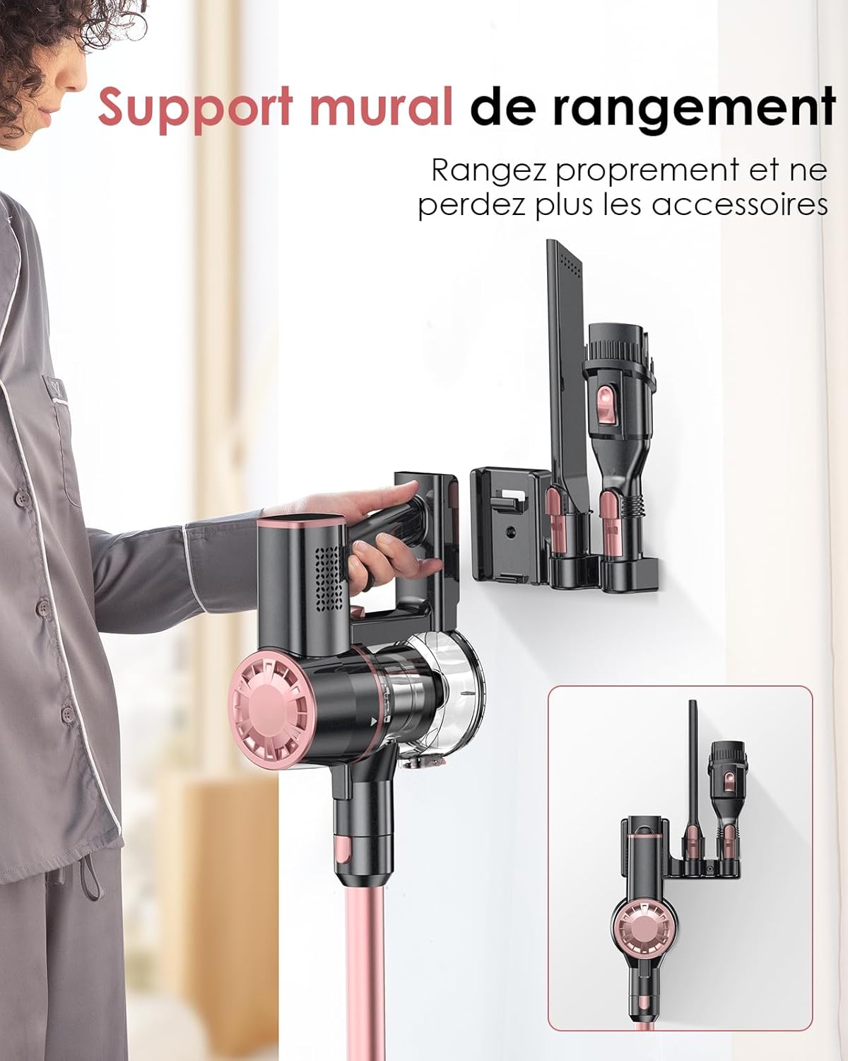 HomeLova | Aspirateur Sans Fil Rose