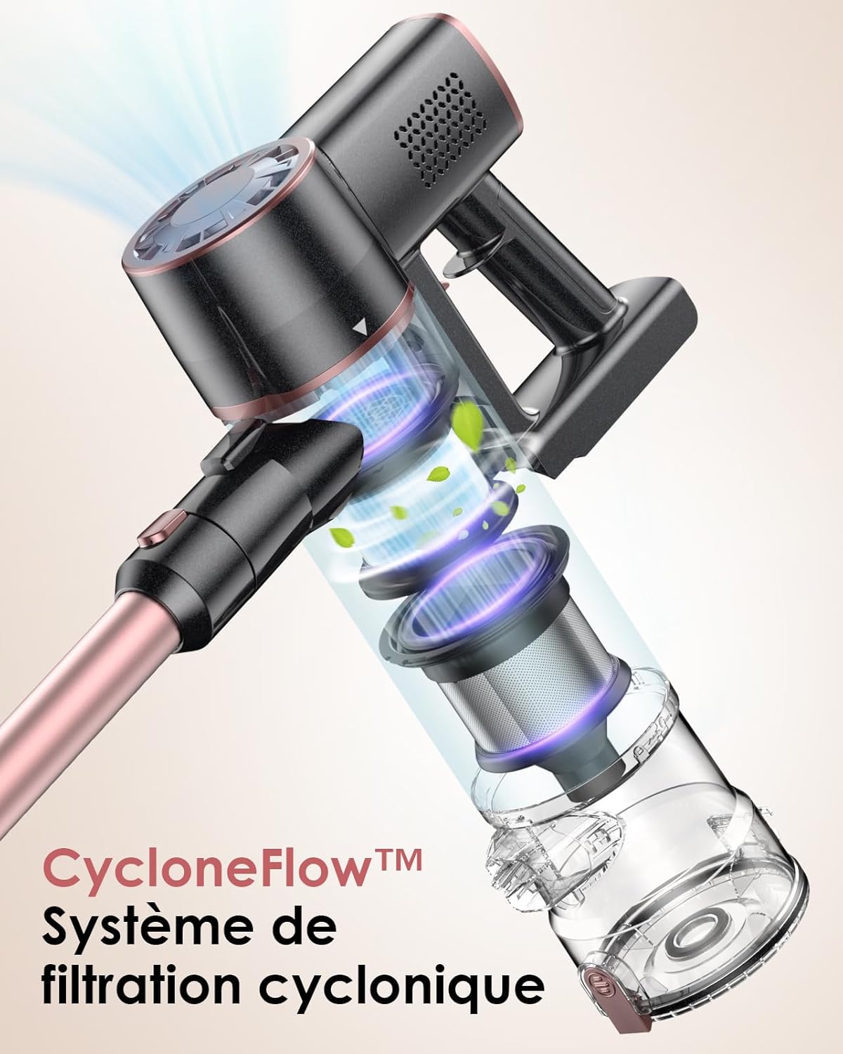 HomeLova | Aspirateur Sans Fil Rose