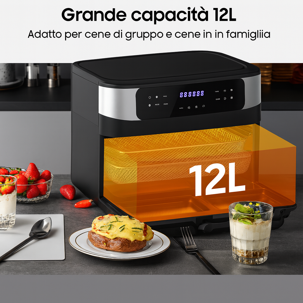 AIRFRYER | DOUBLE COMPARTIMENT 12L