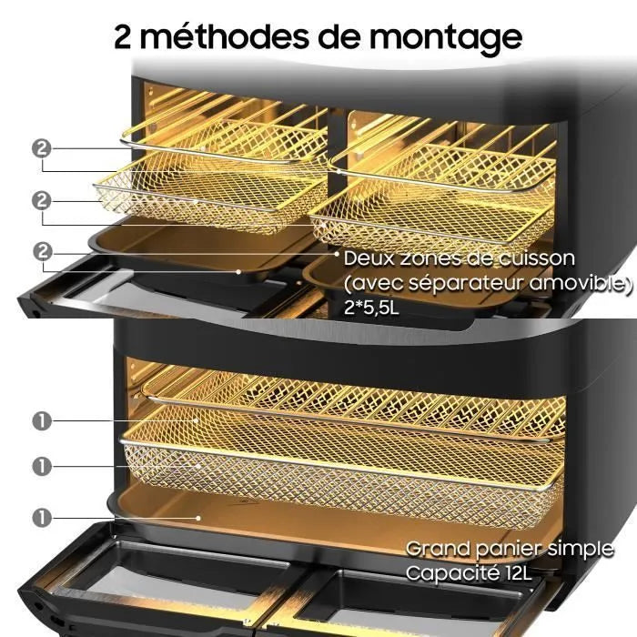 AIRFRYER | DOUBLE COMPARTIMENT 12L