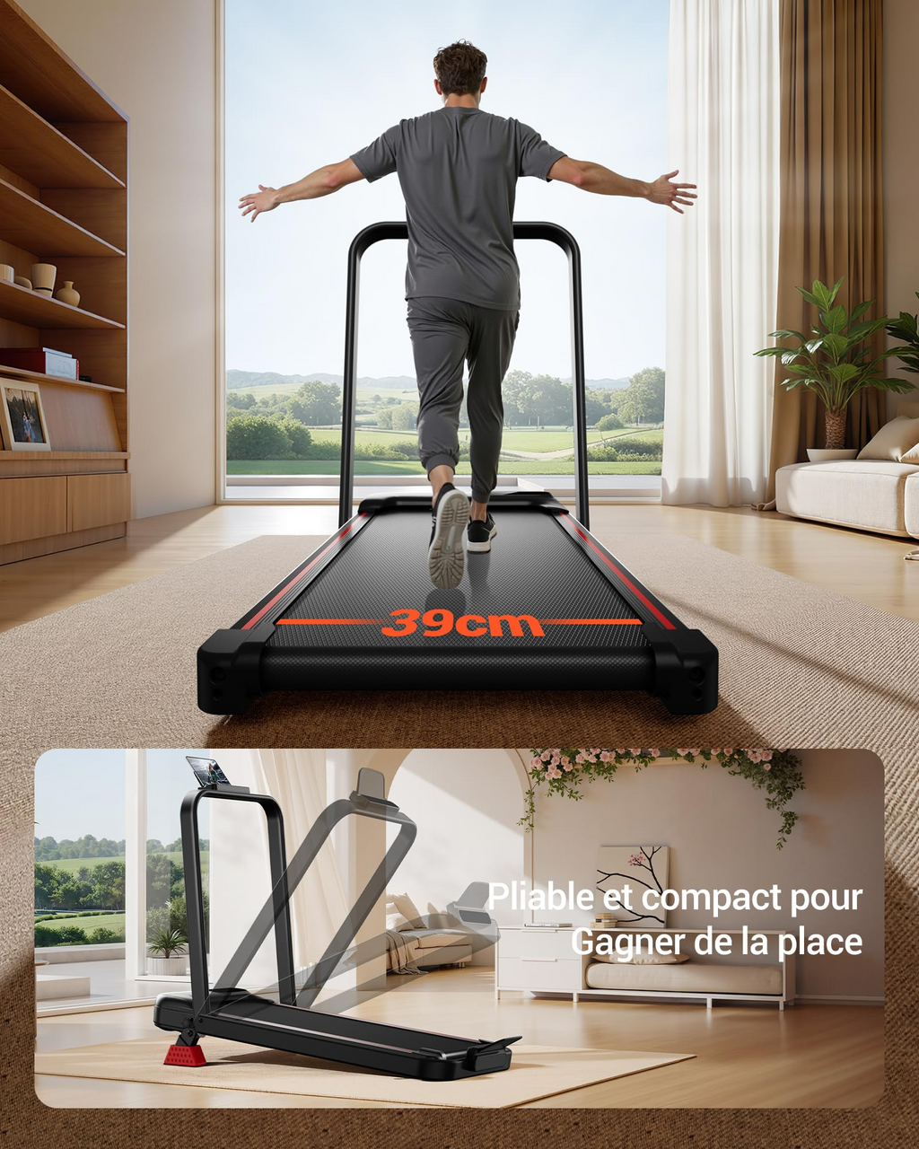 HUMAYWALK | TAPIS DE COURSE PLIABLE & INCLINAISON RÉGLABLE